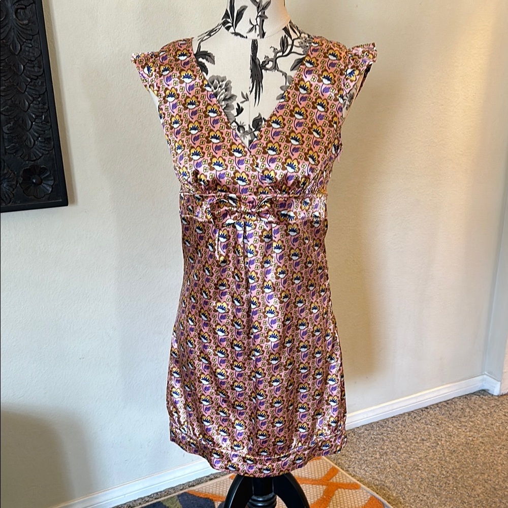 Denny Rose Pink Floral Mini Dress